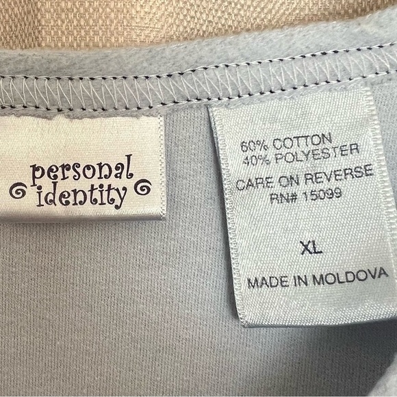 Personal Identity Light Blue Cotton Blend Top – Size XL - Picture 2 of 4